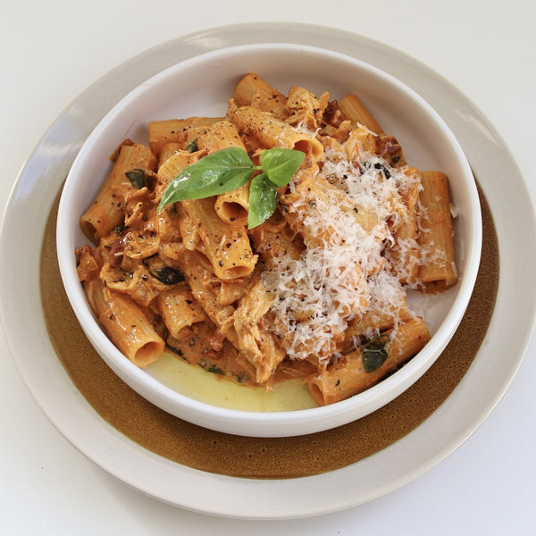 Creamy Chicken and Pancetta Rigatoni
