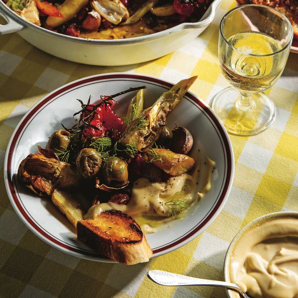 Mediterranean Vegetable Bake with Salumi and Aioli