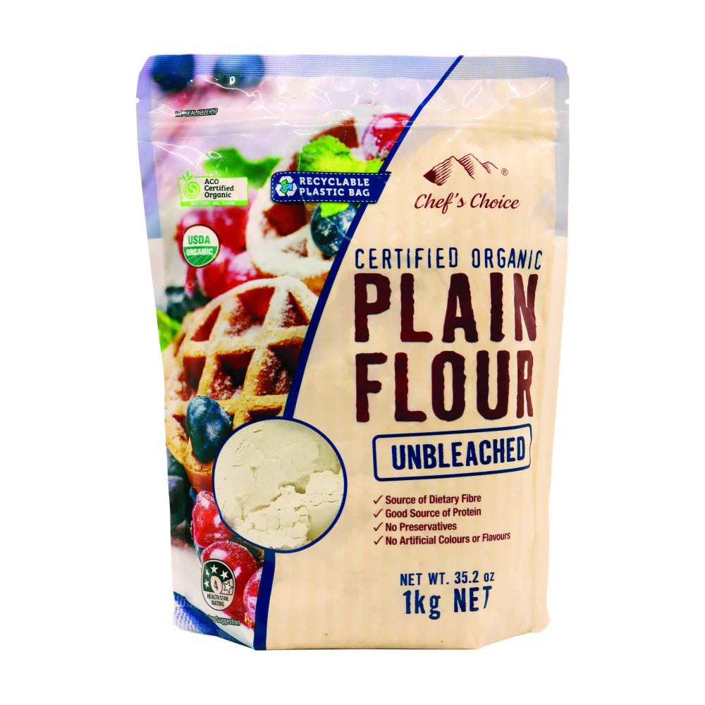 Chef's Choice Organic Plain Flour 1kg