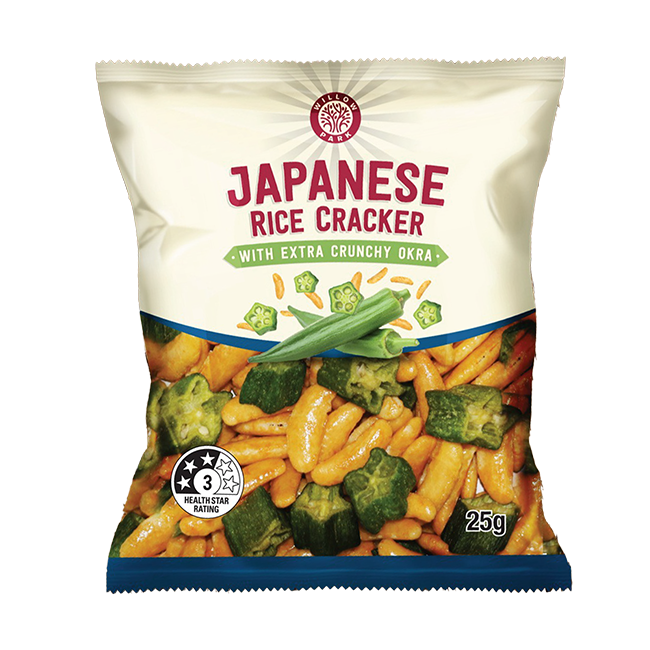 The Market Grocer Japanese Rice Crackers Okra 150g