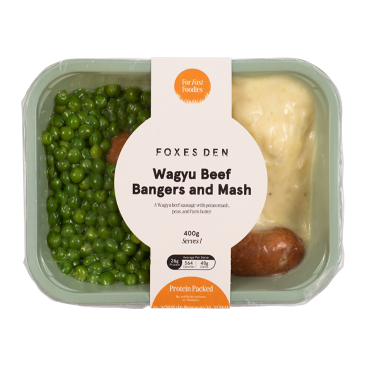 Foxes Den Wagyu Beef Bangers and Mash 400g