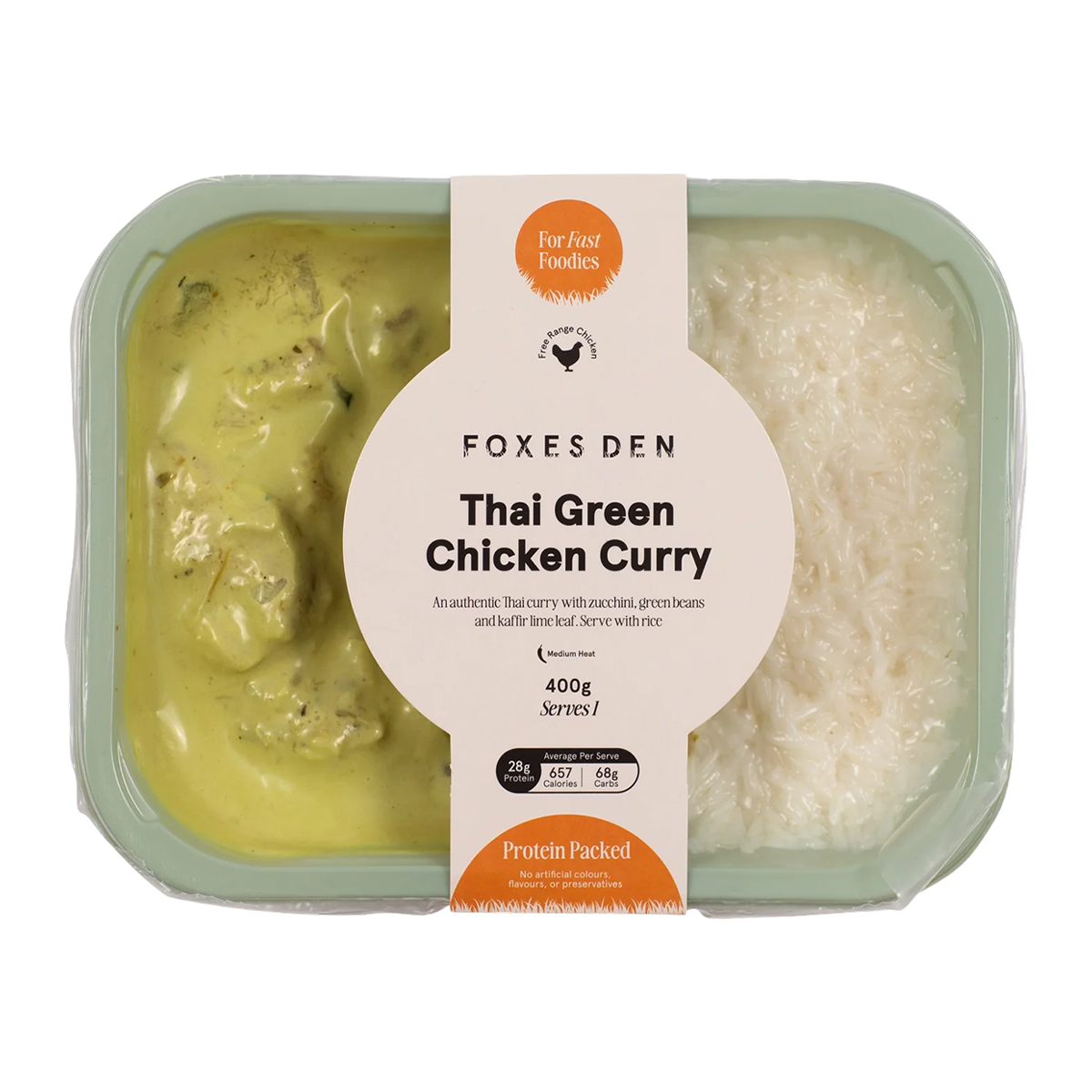Foxes Den Thai Green Chicken Curry 400g