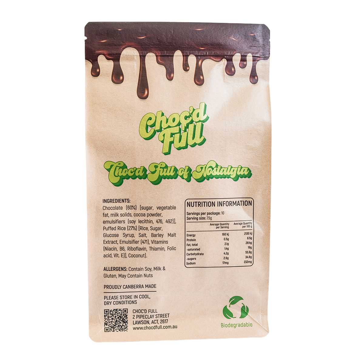 Choc'd Full Choc Crackles 75g