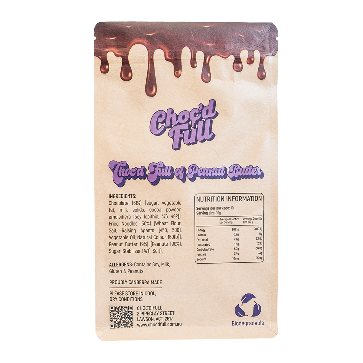 Choc'd Full Choc Spider 100g
