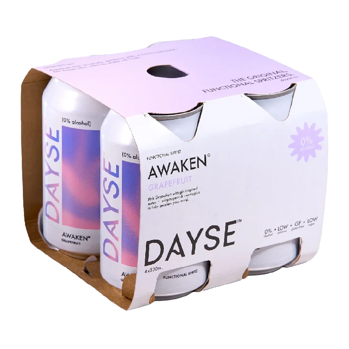 Dayse Awaken Pink Grapefruit Non Alcoholic x4 330ml