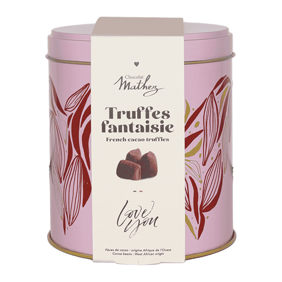 Chocolate Mathez Fantaisie Love Truffles Tin 250g
