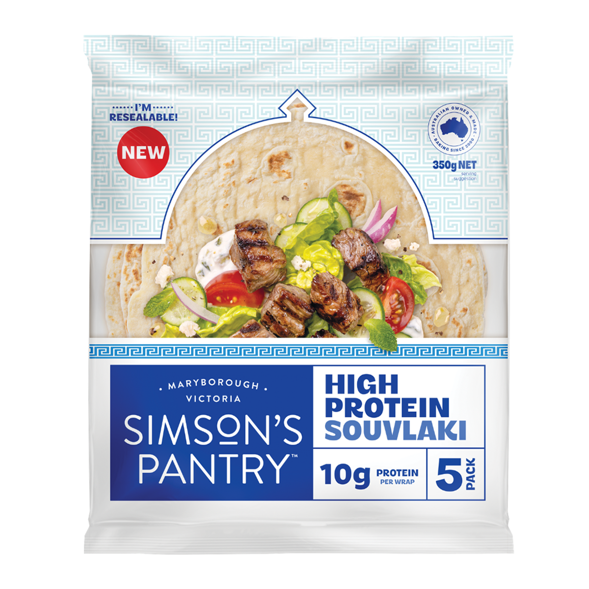 Simson's Pantry High Protein Souvlaki x5 350g