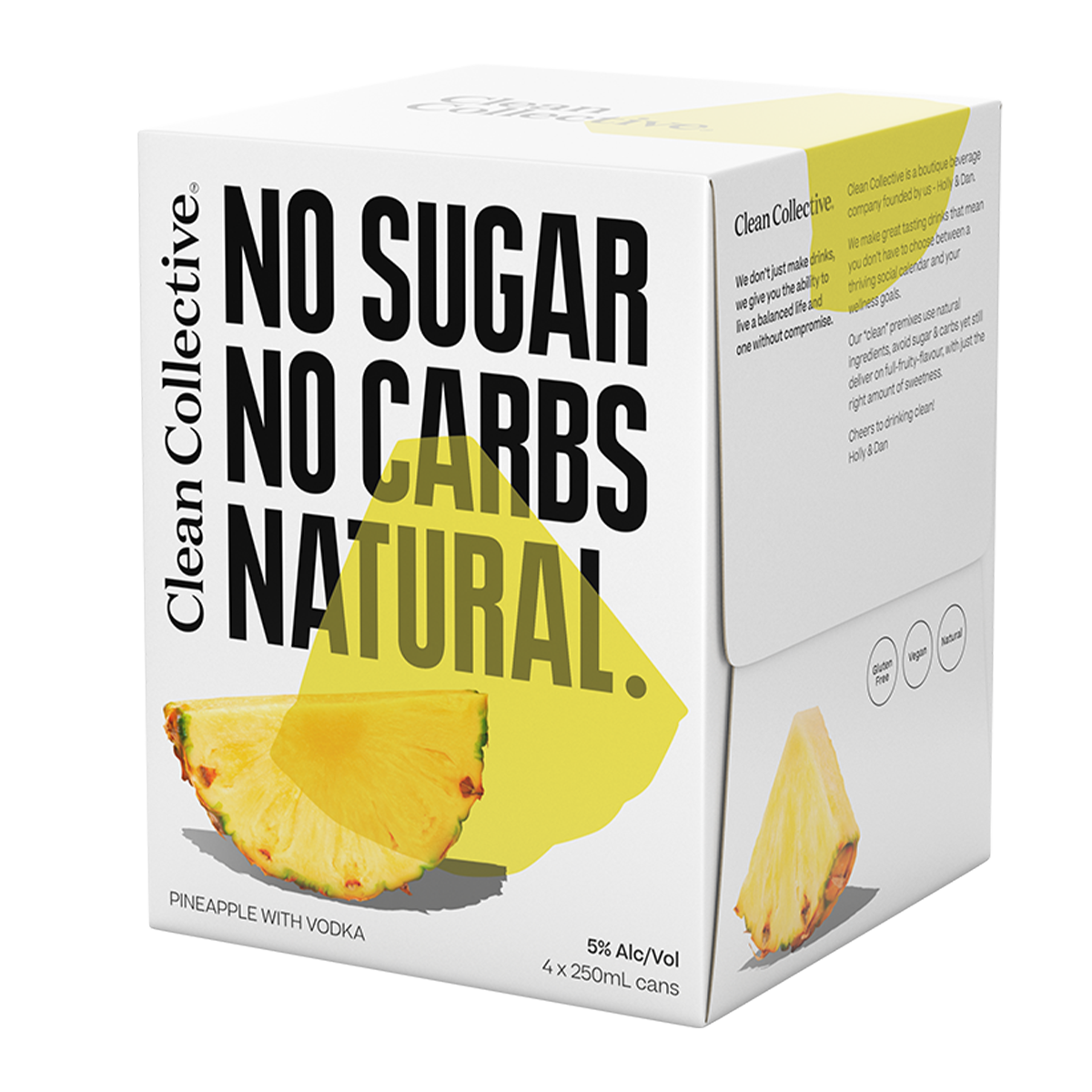 Brown Brothers Clean Collective Pineapple with Vodka 5% Alc x4 250ml