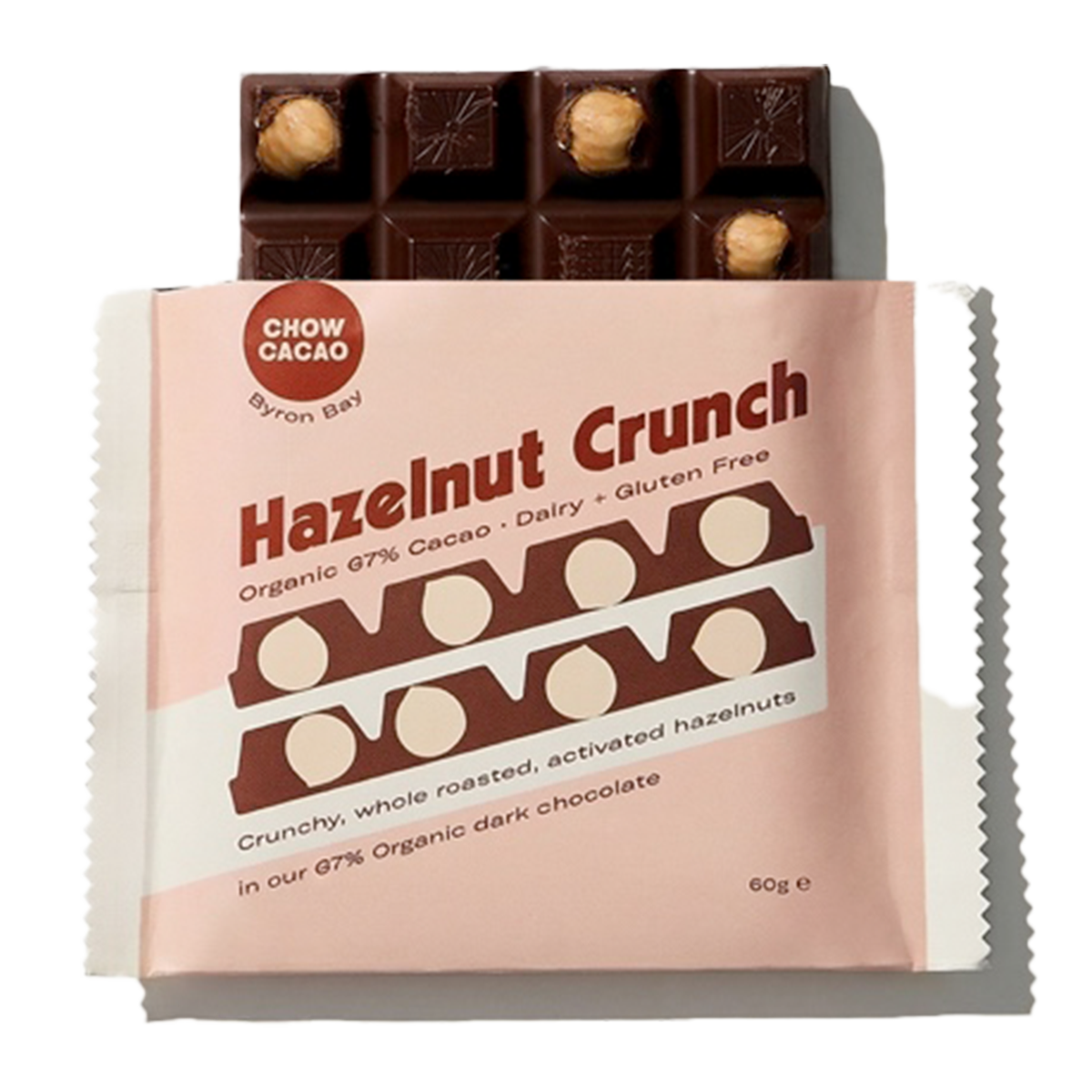 Chow Cacao Hazelnut Crunch Chocolate 60g