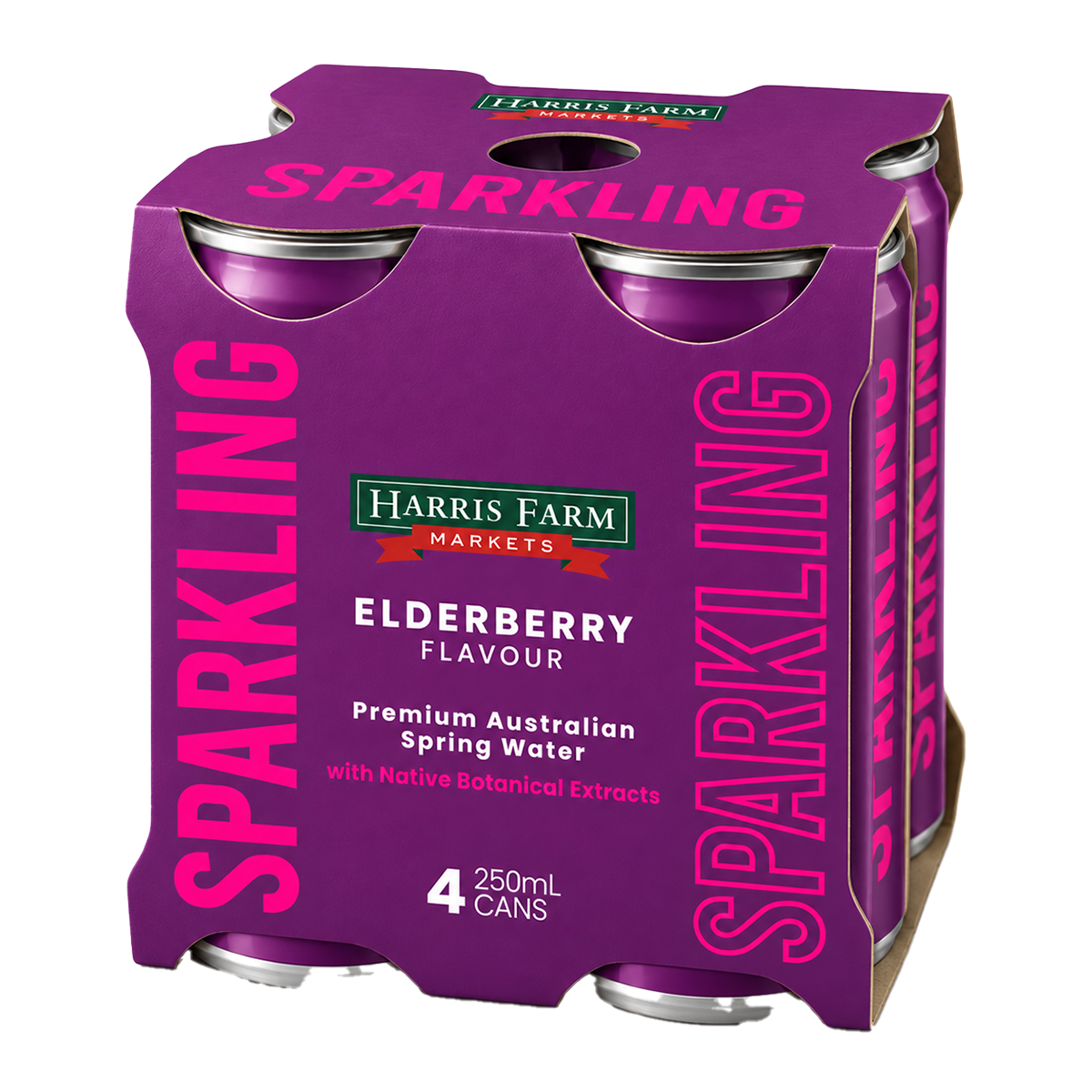 Harris Farm Elderberry Sparkling Water x4 250ml