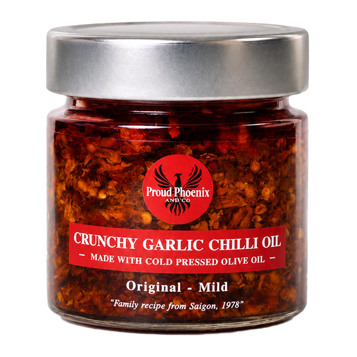 Proud Phoenix & Co Crunchy Garlic Chilli Oil Original - Mild 212ml