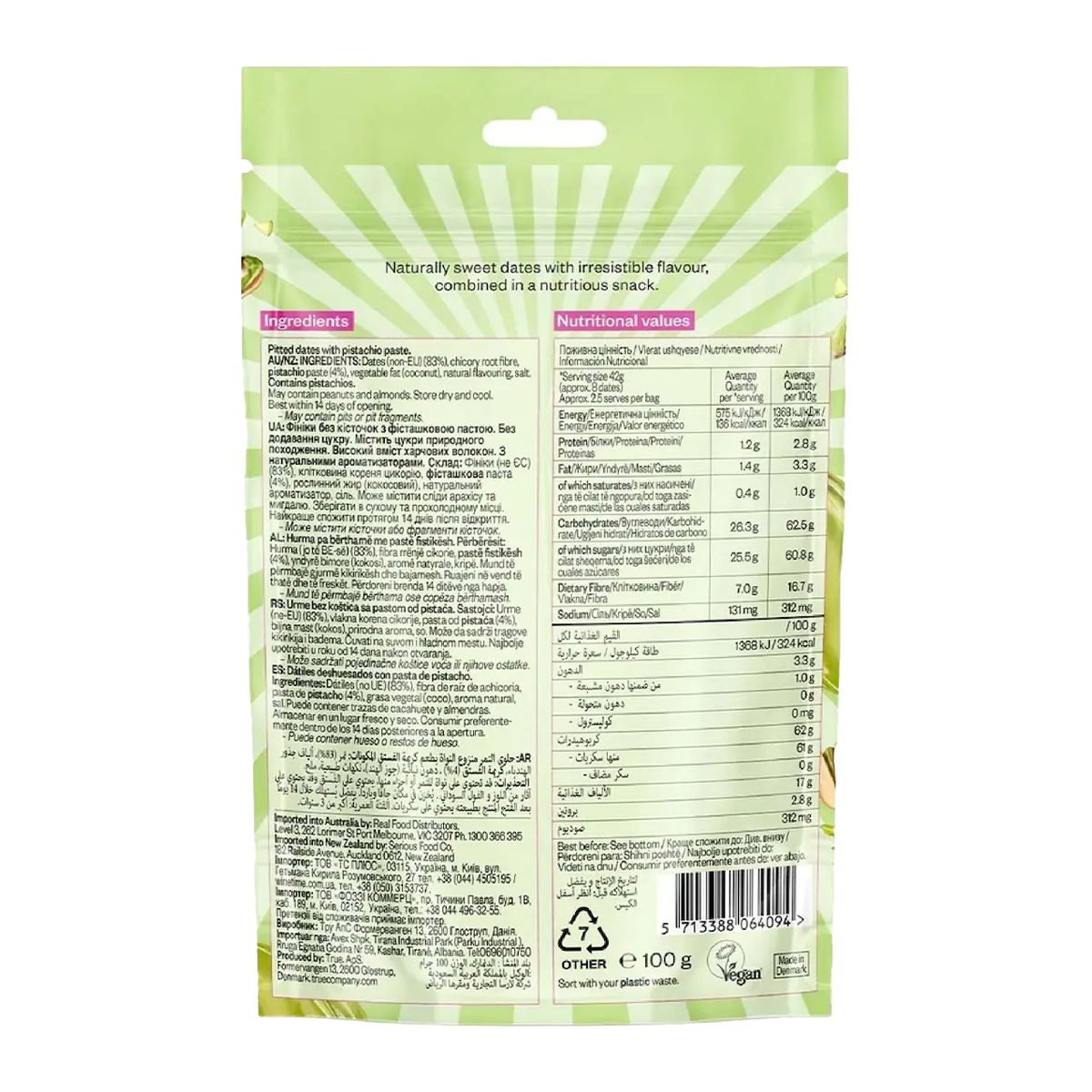 True Co. Dates Pistachio Cream 100g