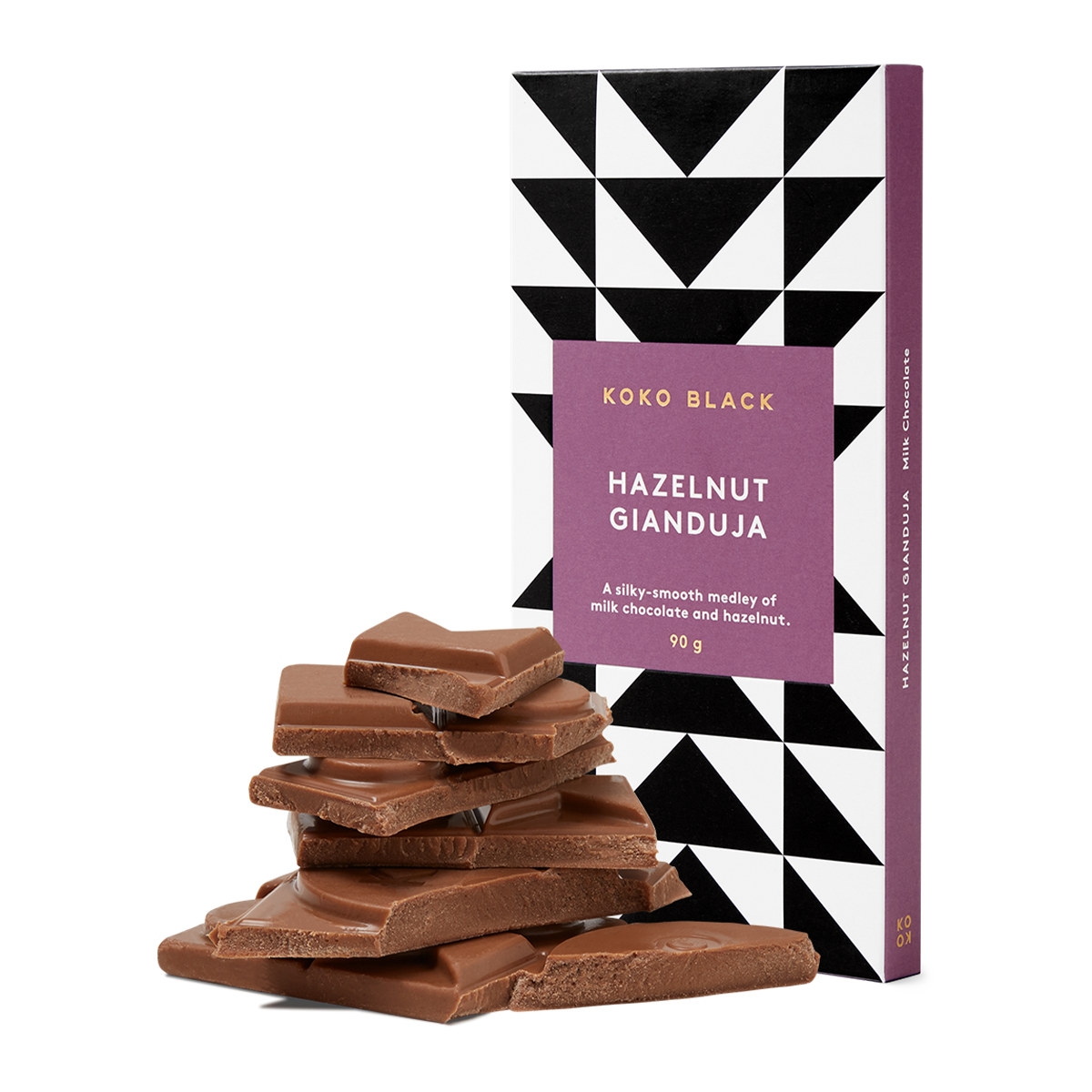 Koko Black Milk Chocolate Hazelnut Gianduja 90g
