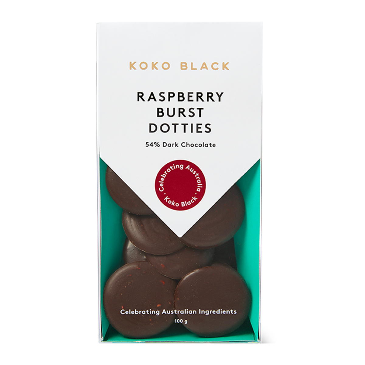 Koko Black Dark Chocolate Raspberry Burst 100g