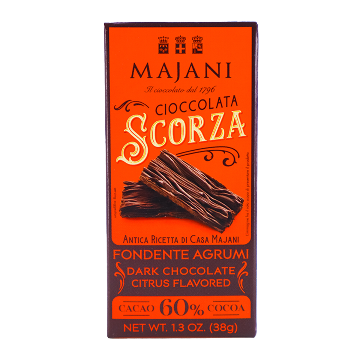 Majani Scorza Dark Chocolate Citrus 38g