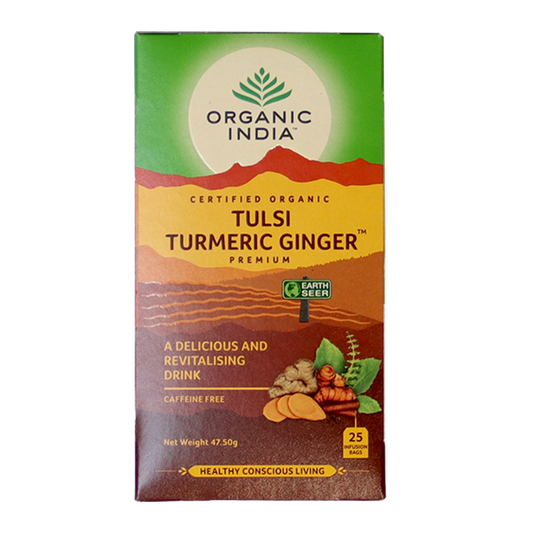 Organic India Tulsi Turmeric Ginger Tea Bags x25 47g