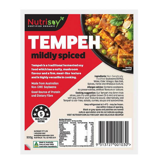 Nutrisoy Organic Spiced Tempeh 300g
