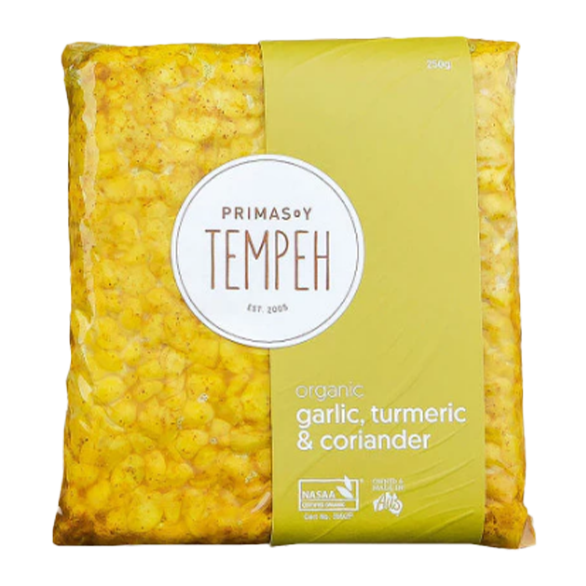 Primasoy Organic Garlic, Turmeric & Coriander Tempeh 260g