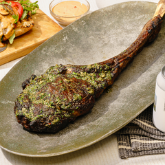 Grilled Tomahawk Steak - with Herbed Butter