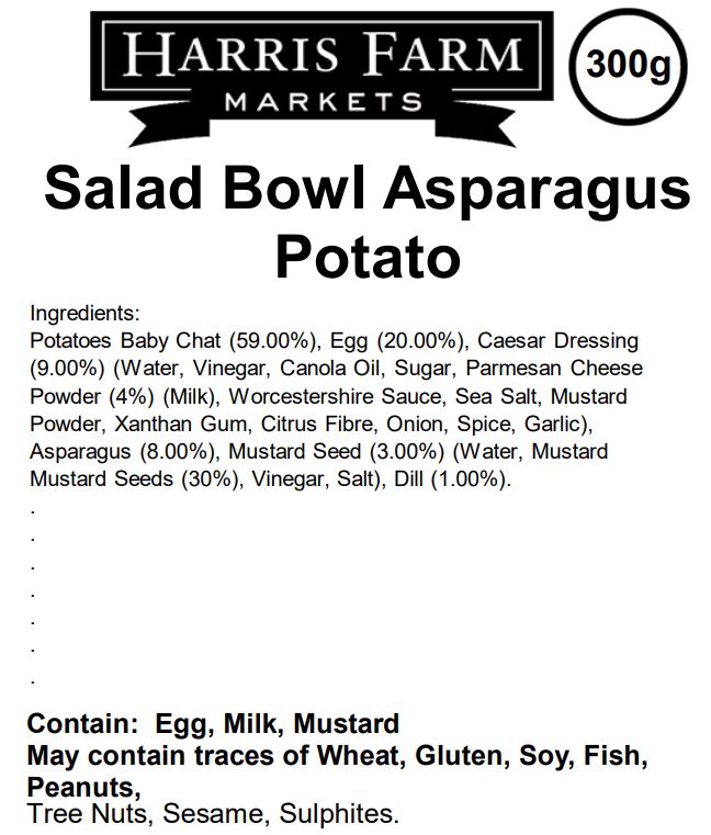Harris Farm Salad Asparagus Potato 300g