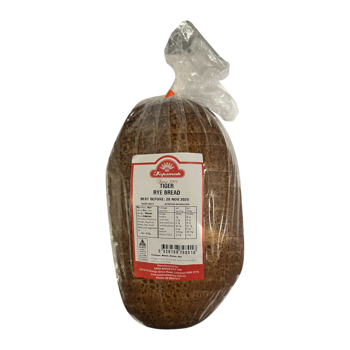 Topsmak Rye Bread 620g