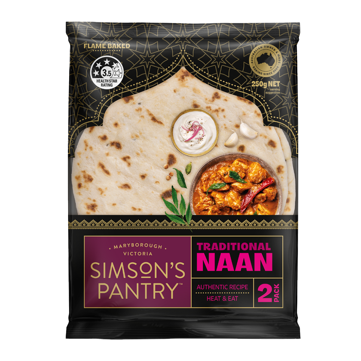 Simson's Pantry Naan Traditional 250g