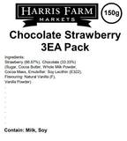 Harris Farm Strawberries Chocolate Coated x3