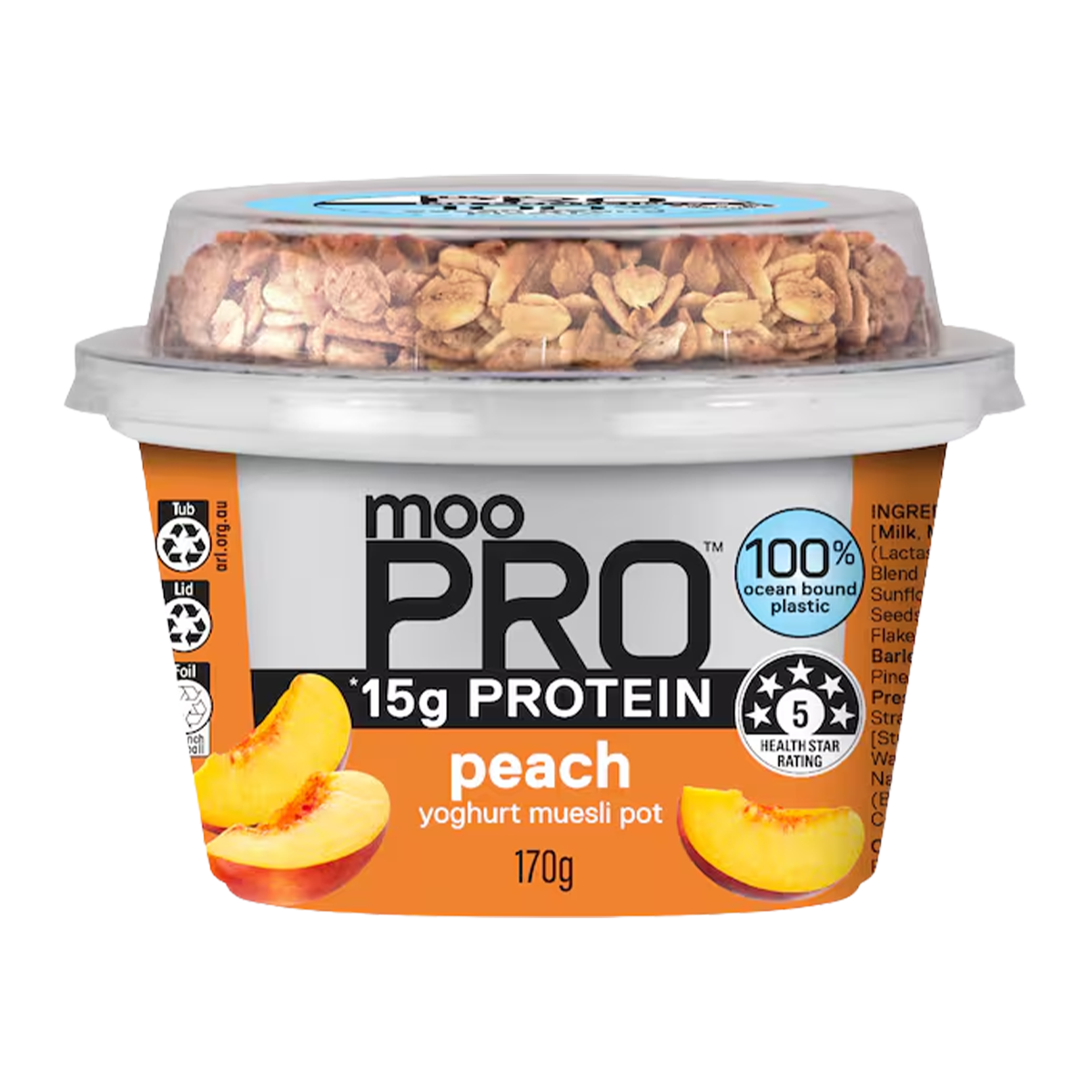 Moo Pro Yoghurt Peach Muesli 170g