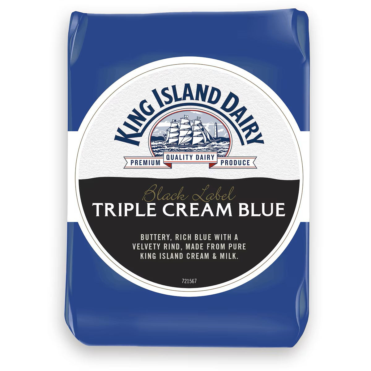 King Island Dairy Black Label Triple Cream Blue Cheese 100-250g