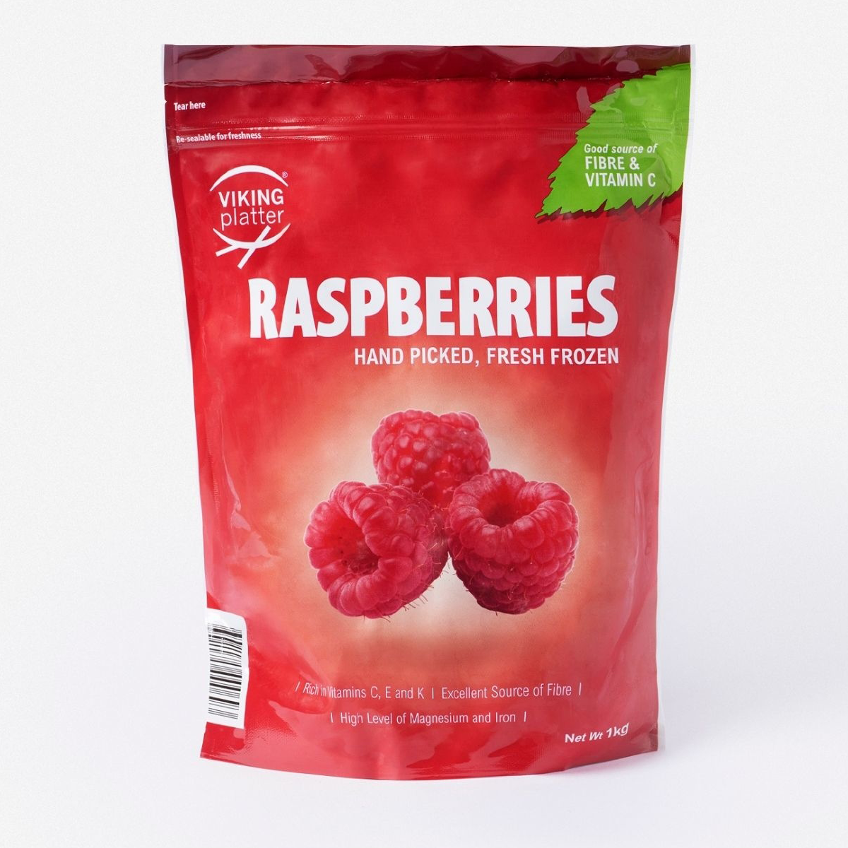 Viking Platter Frozen Raspberries 1Kg
