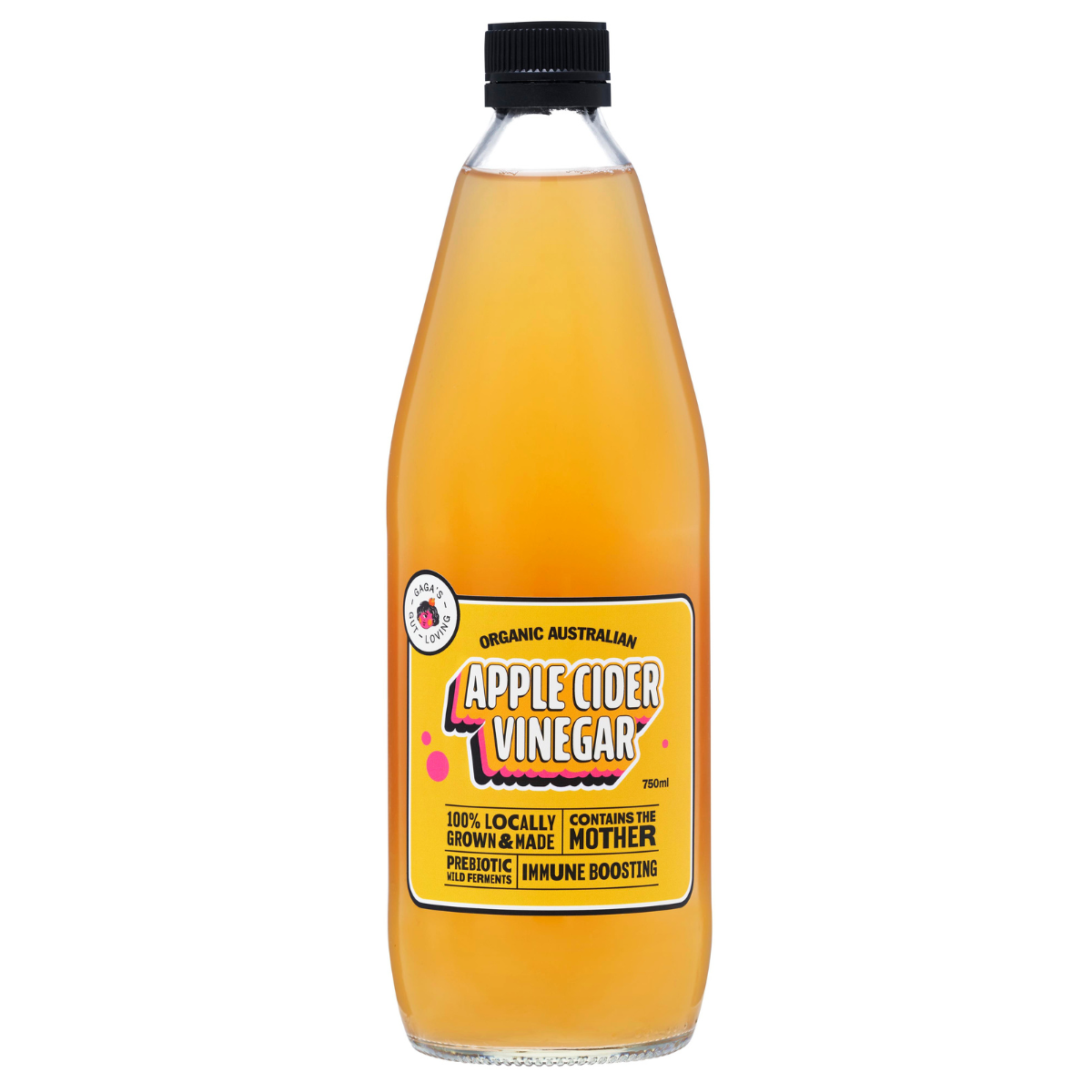 Gaga's Organic Apple Cider Vinegar 750ml | Harris Farm Markets Online