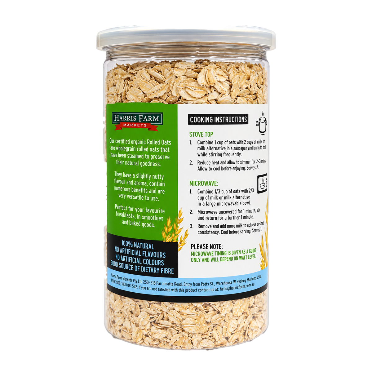 Harris Farm Organic Rolled Oats 450g