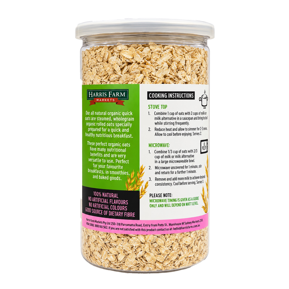 Harris Farm Organic Quick Oats 450g