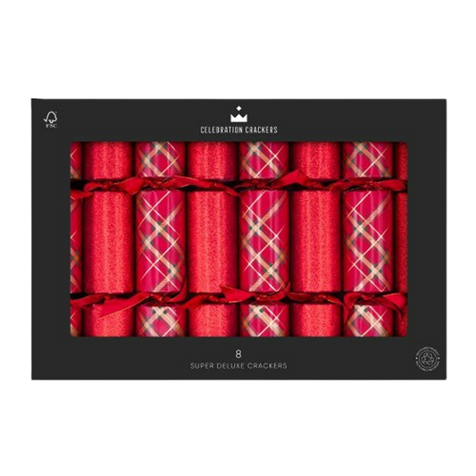 Celebration Crackers Tartan x8