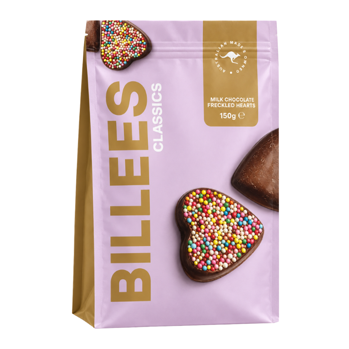 Billees Milk Chocolate Freckled Hearts 150g