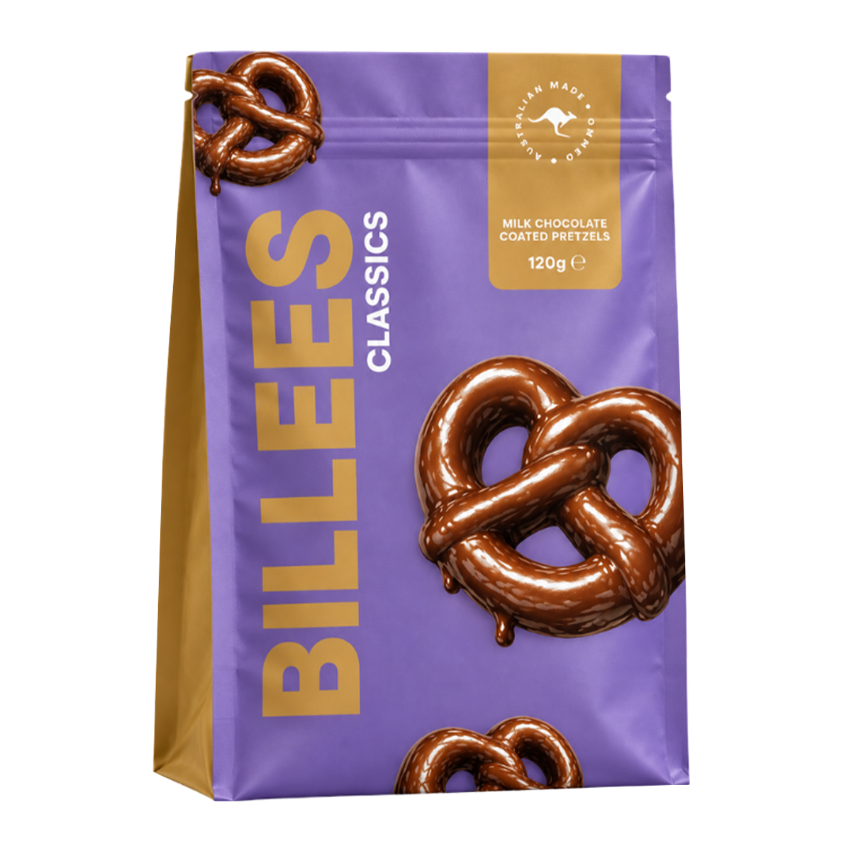 Billees Milk Chocolate Coated Pretzels 120g