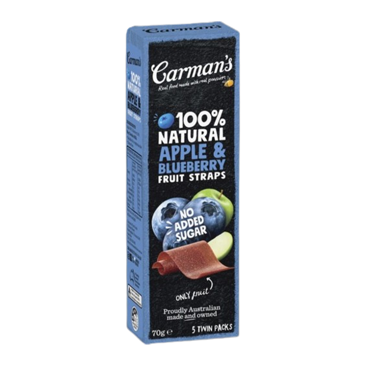 Carman's Apple & Blueberry Fruit Straps 70g