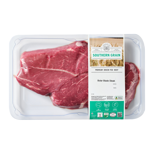 Southern Grain Premium Grain Fed Beef MB2 Bolar Blade Steak 350-450g