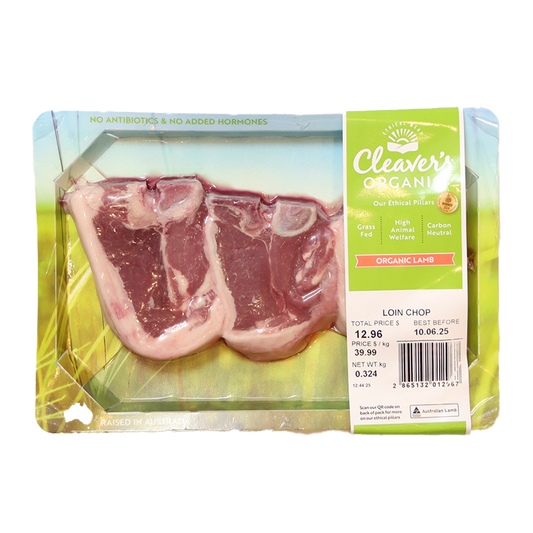 Cleavers Organic Lamb Loin Chop 300-350g