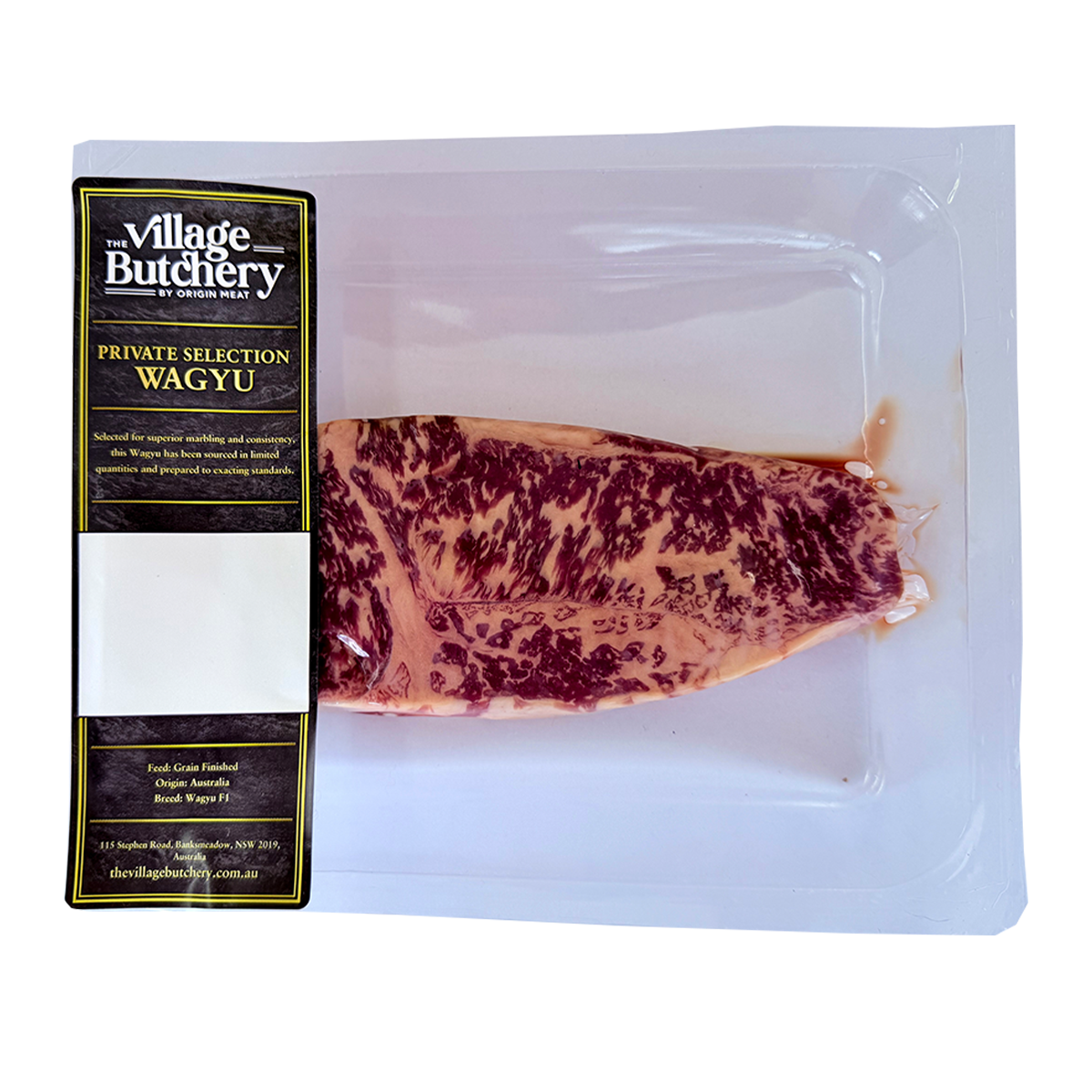 The Village Butchery Beef Wagyu Porterhouse Steak MB4+ 350g