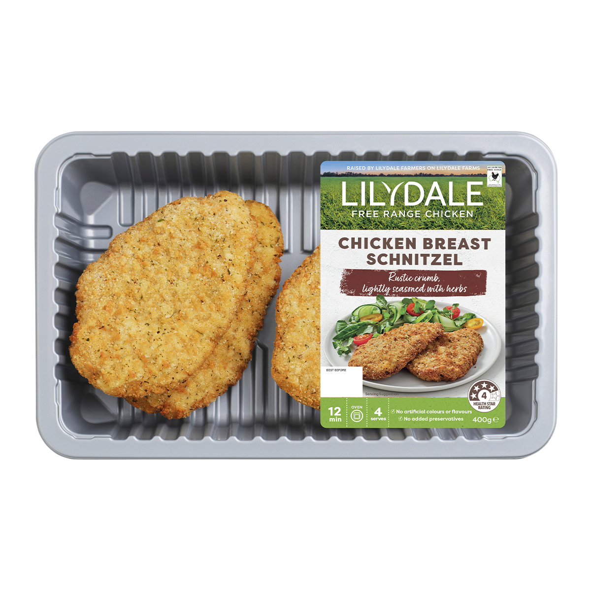 Lilydale Maryland Chicken Breast Schnitzel 400g