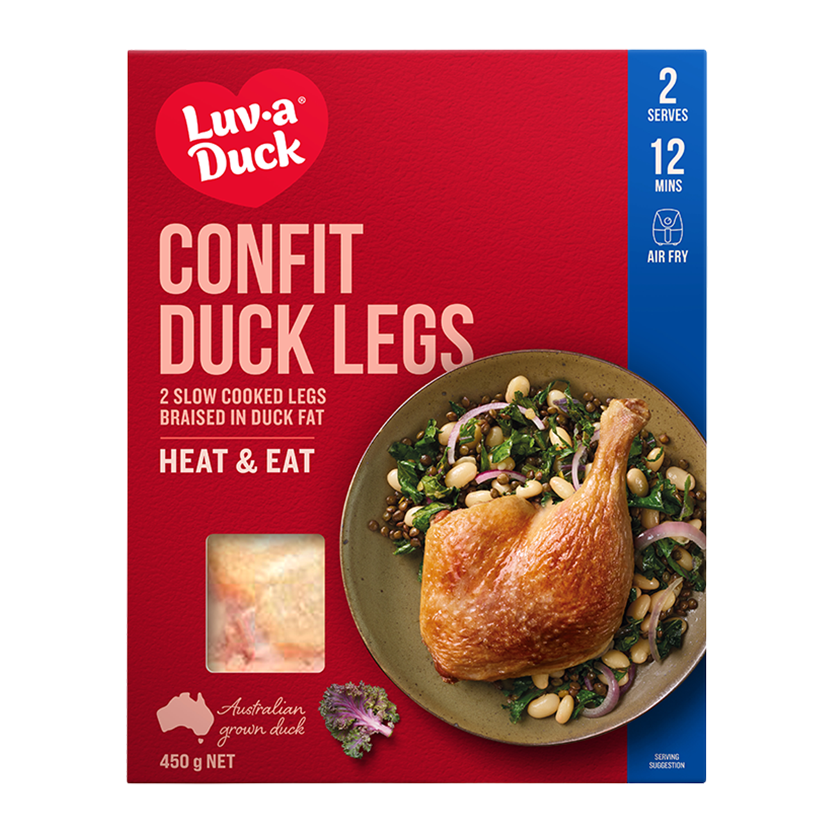 Luv-a Duck Cooked Confit Duck Legs 450g