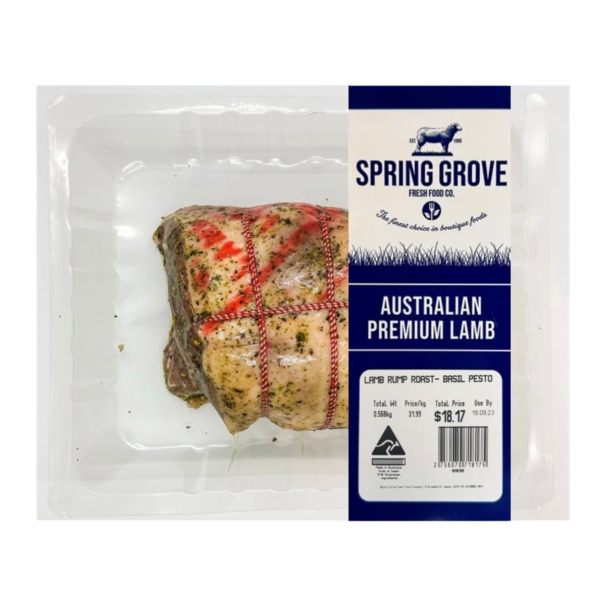 Spring Grove Lamb Rump Roast Basil Pesto 600-800g
