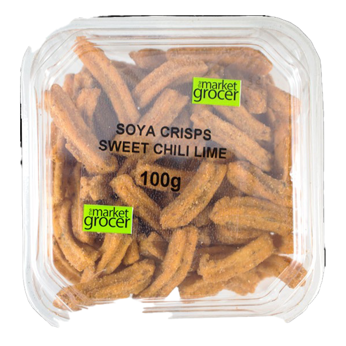 The Market Grocer Soya Crisps Sweet Chili Lime Tub 100g