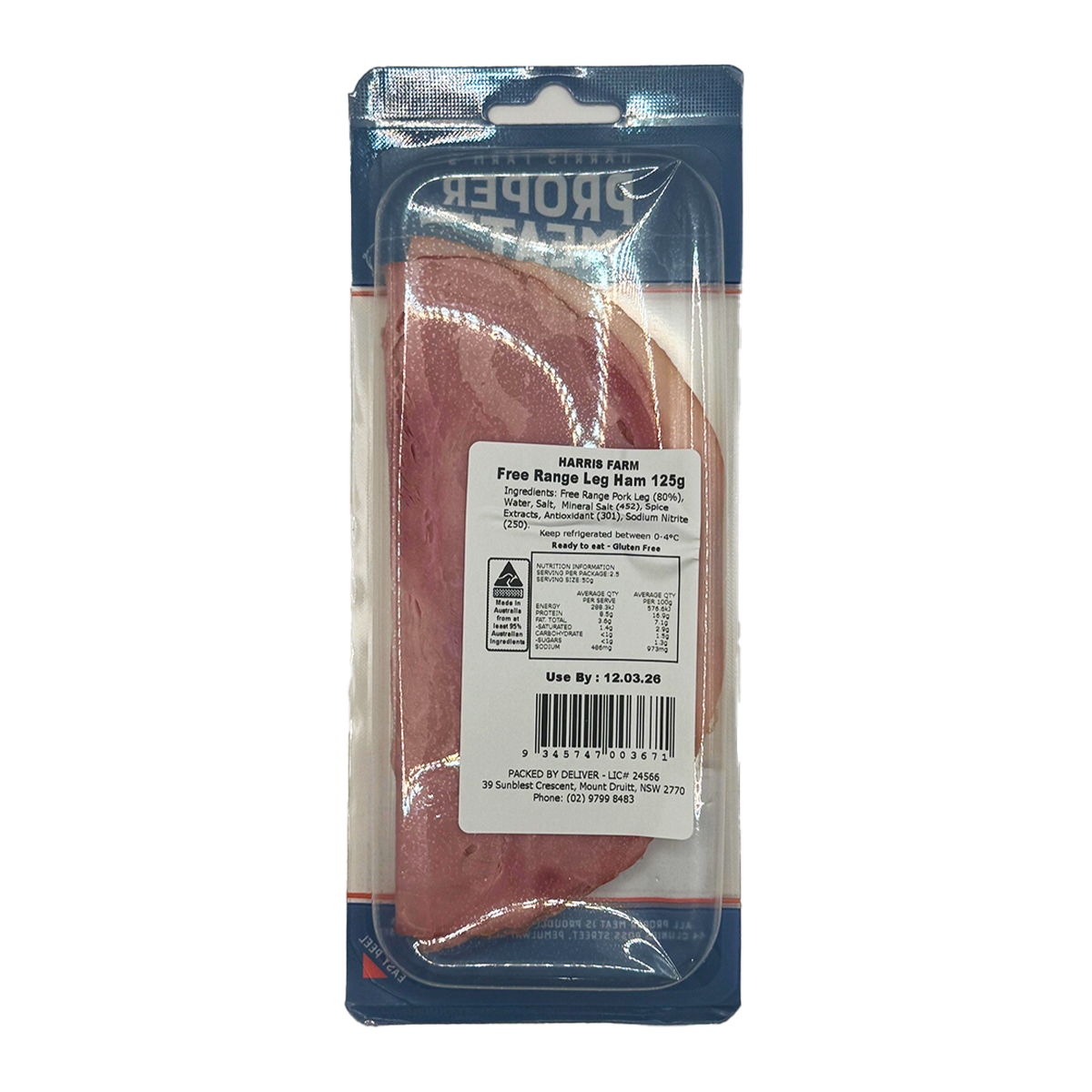 Harris Farm's Free Range Leg Ham 125g