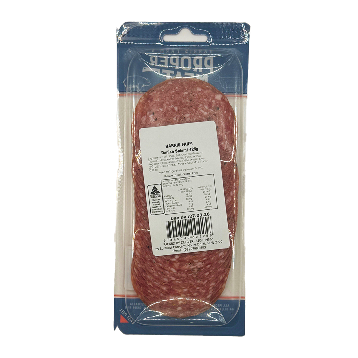 Harris Farm's Proper Meat Danish Salami 125g