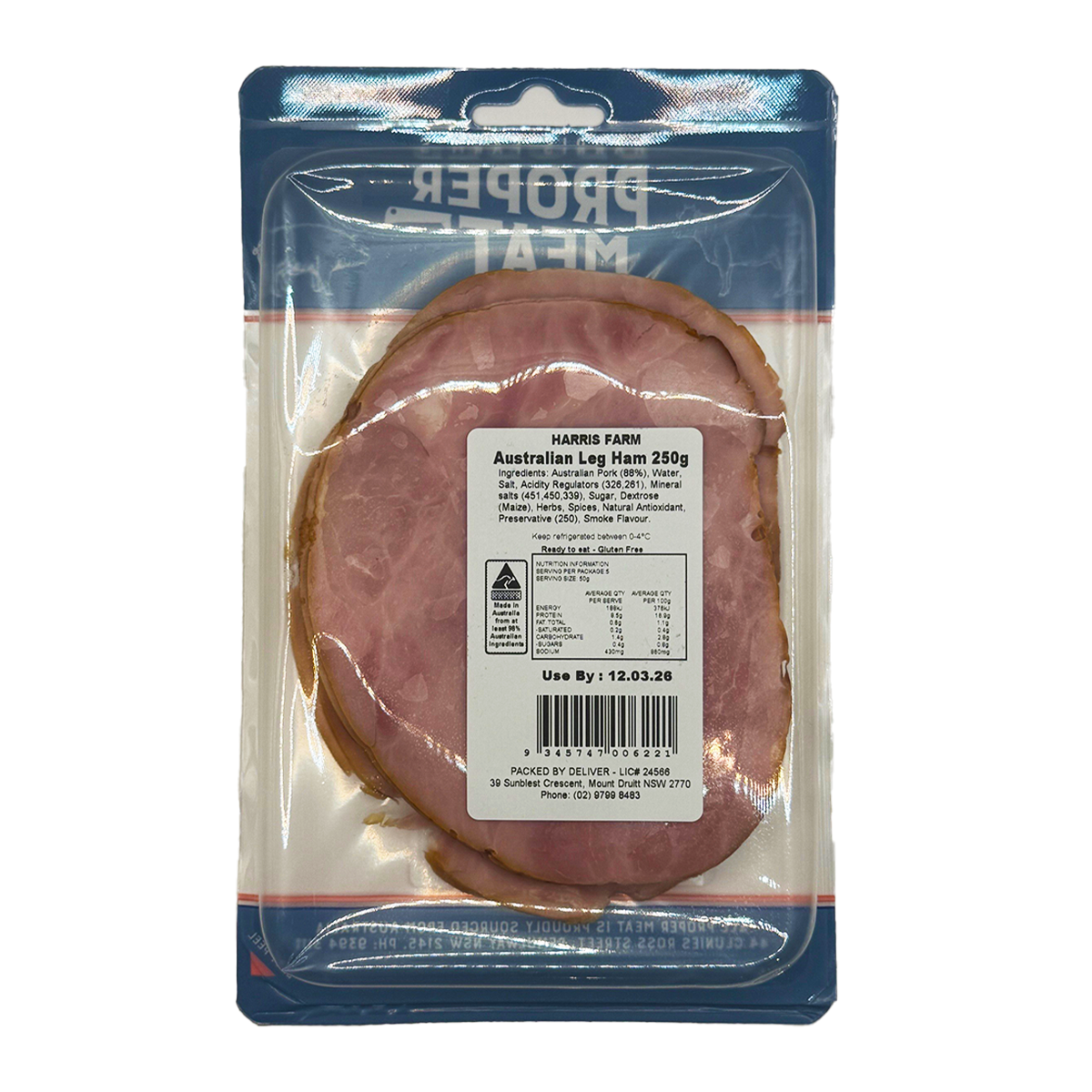 Harris Farm's Proper Meat Australian Leg Ham 250g