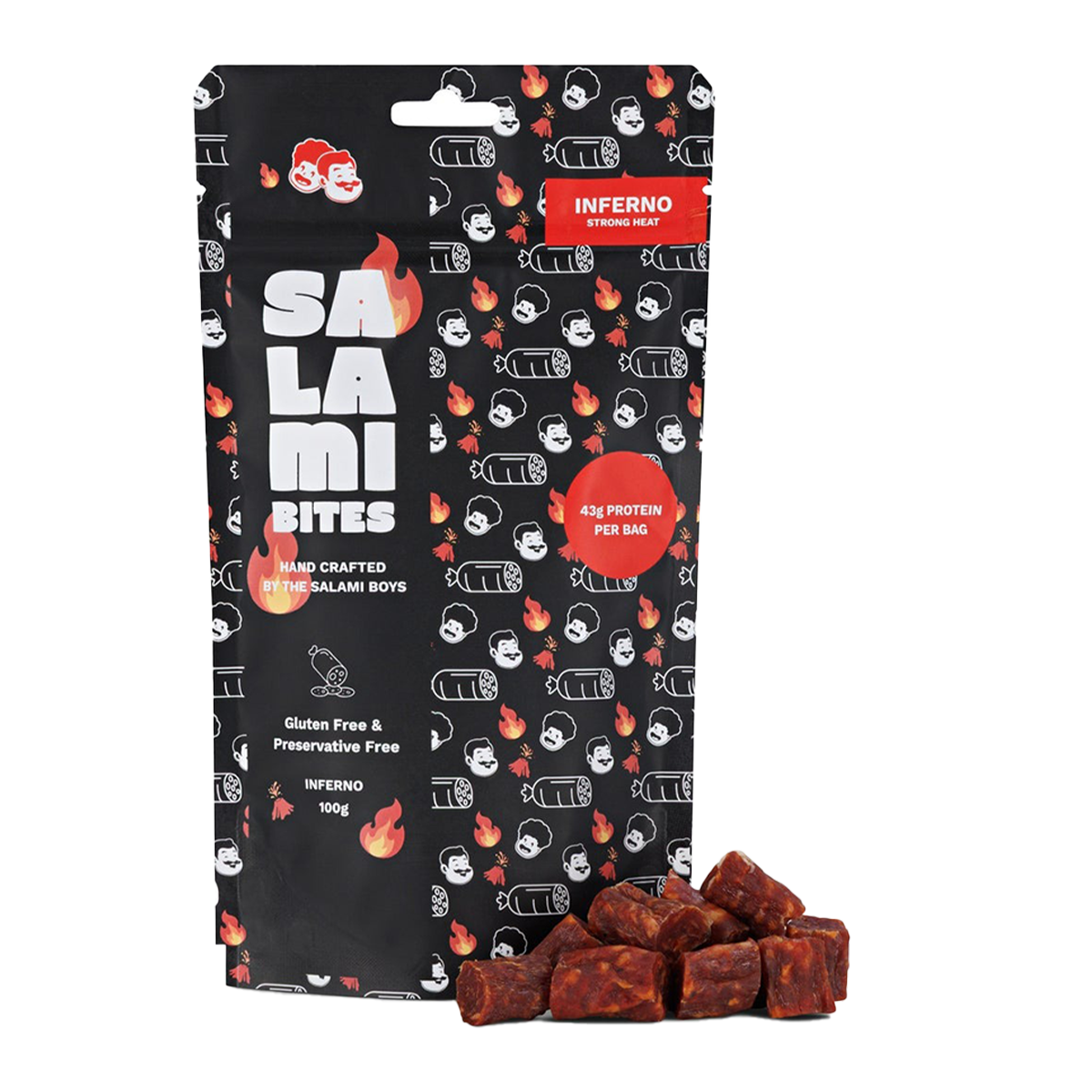 Salami Boys Inferno Hot Salami Bites 100g