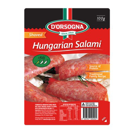D'Orsogna Hungarian Salami Shaved 100g