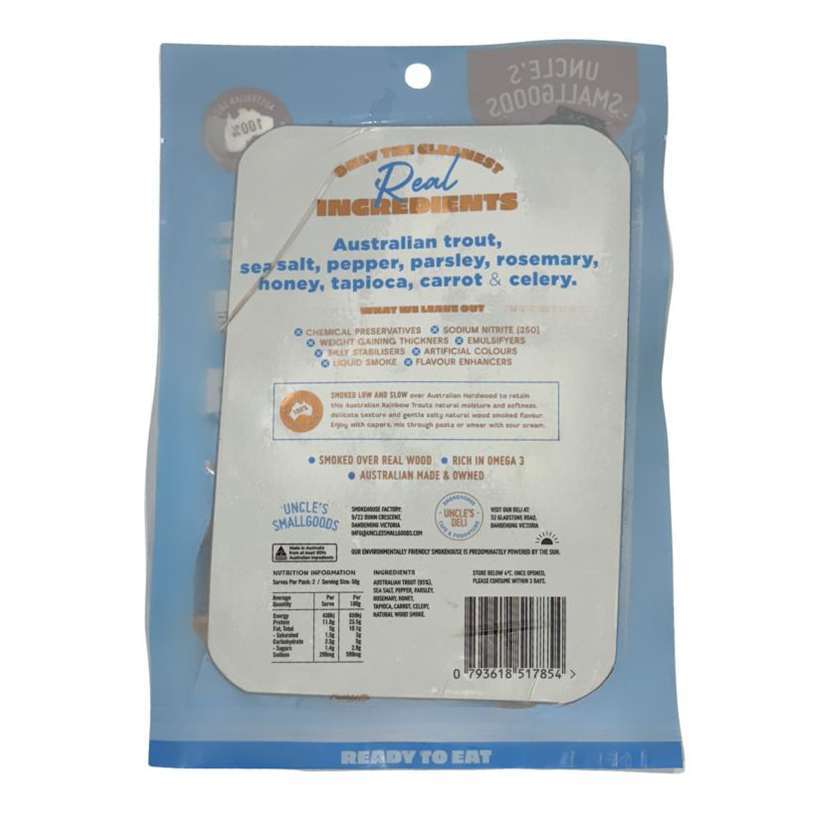 Uncle Smallgoods Smoked Trout 100g